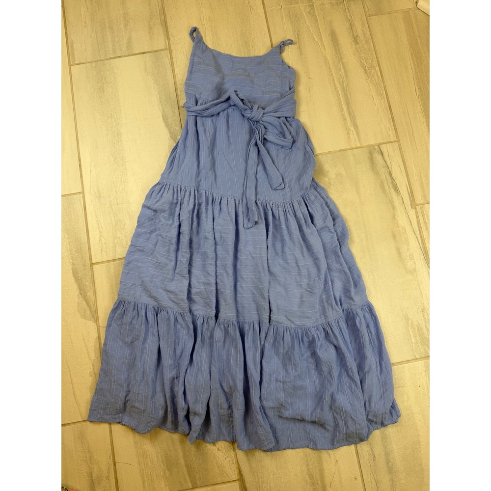 Haute Hippie Style Blue Tiered Maxi Dress Smocked Back Boho Size S 1274703 - Picture 5 of 10